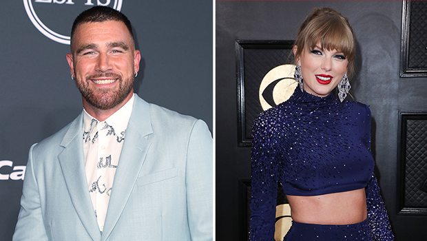Travis Kelce Steps Out in Striped Outfit & Fans Compare it to Girlfriend Taylor Swift’s ‘Anti-Hero’ Look