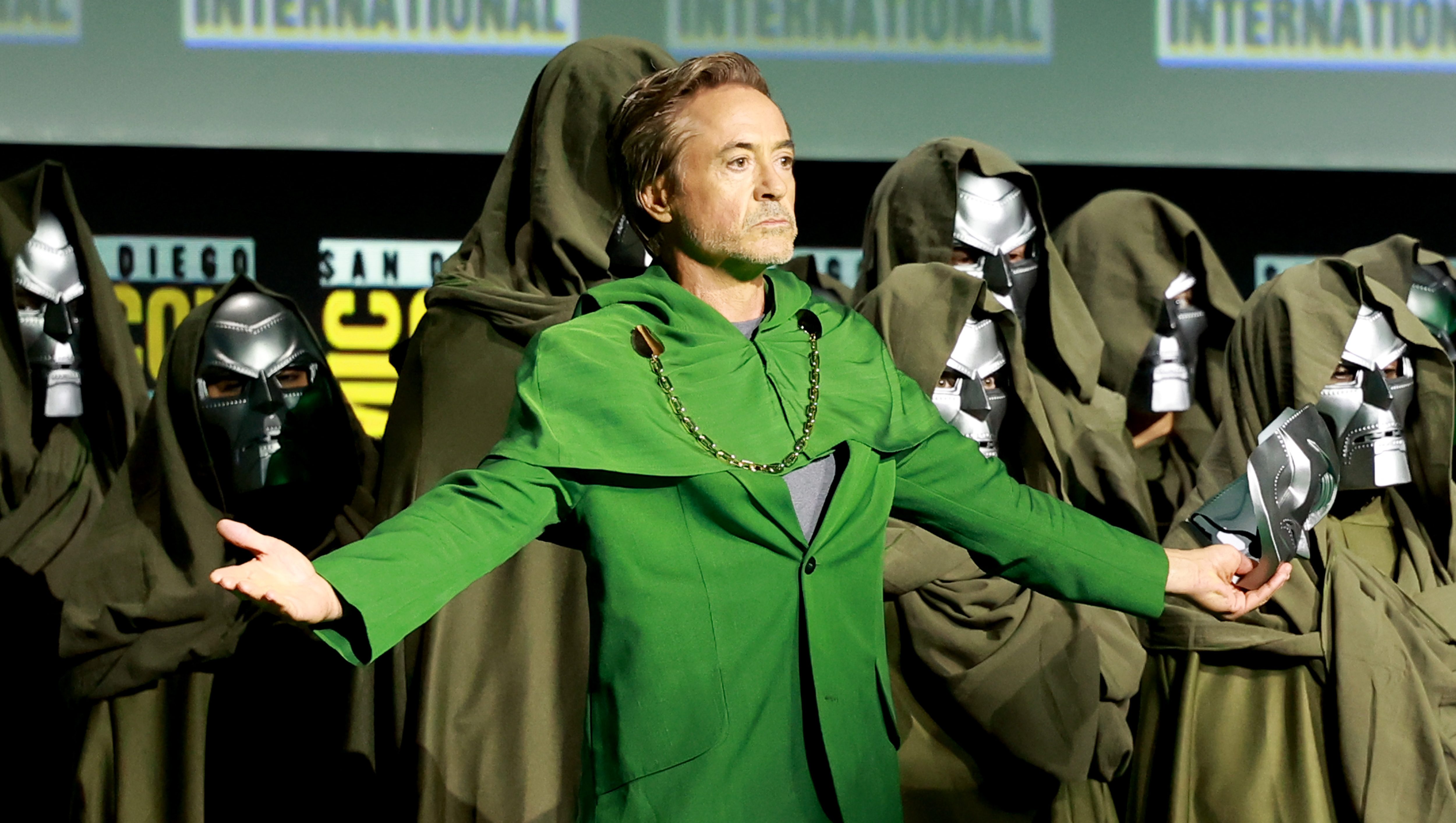 Robert Downey Jr. Unmasked as ‘Avengers’ Villain Doctor Doom at Comic Con: Video