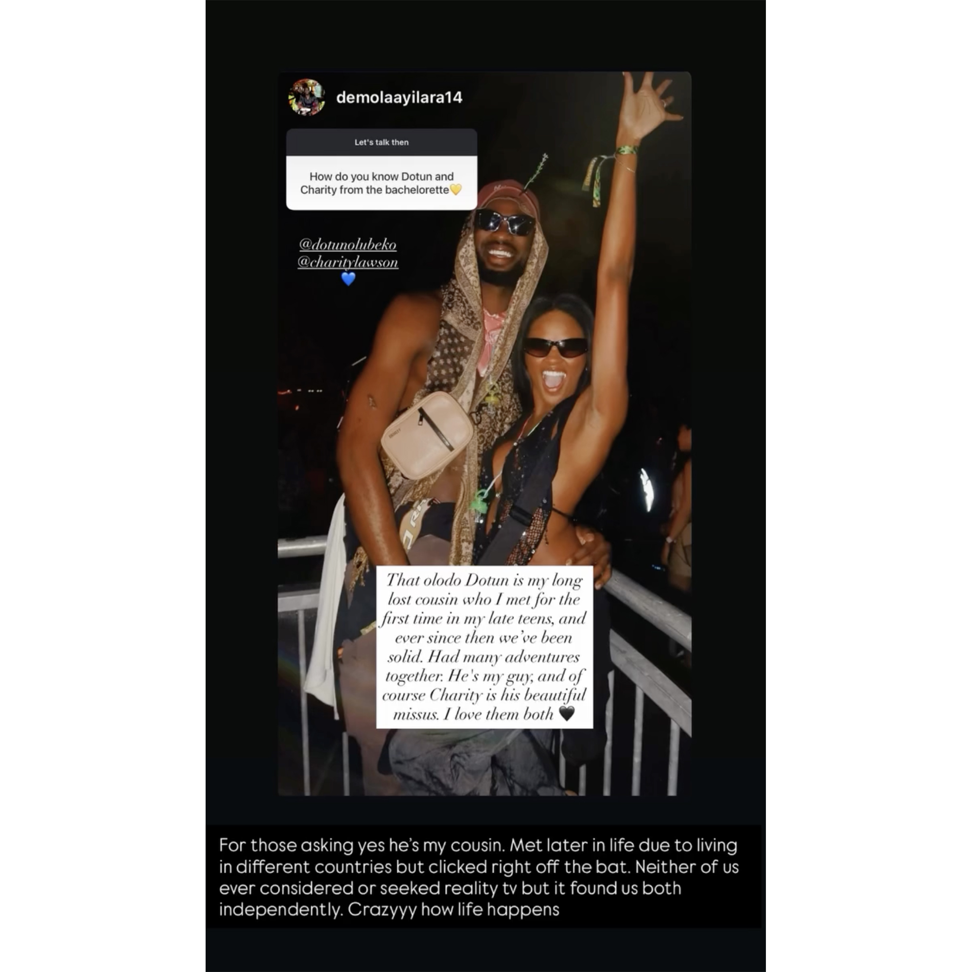 Bachelorette’s Dotun Reveals 'Love Is Blind UK' Star Demola Is His Cousin