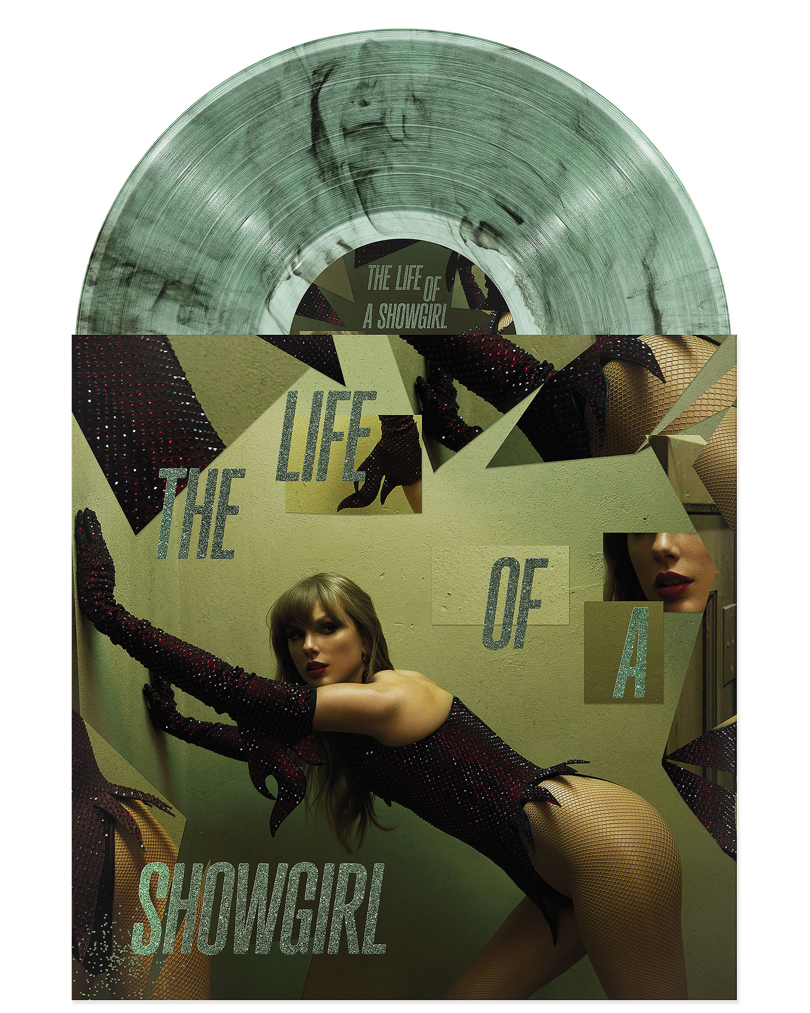 Taylor Swift Wows in Racy Bodysuit and Fishnet Tights for Vinyl Album Cover