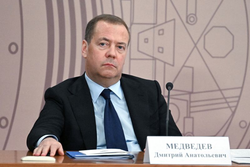 Russia's Medvedev says preemptive strikes against the West could be needed, TASS reports