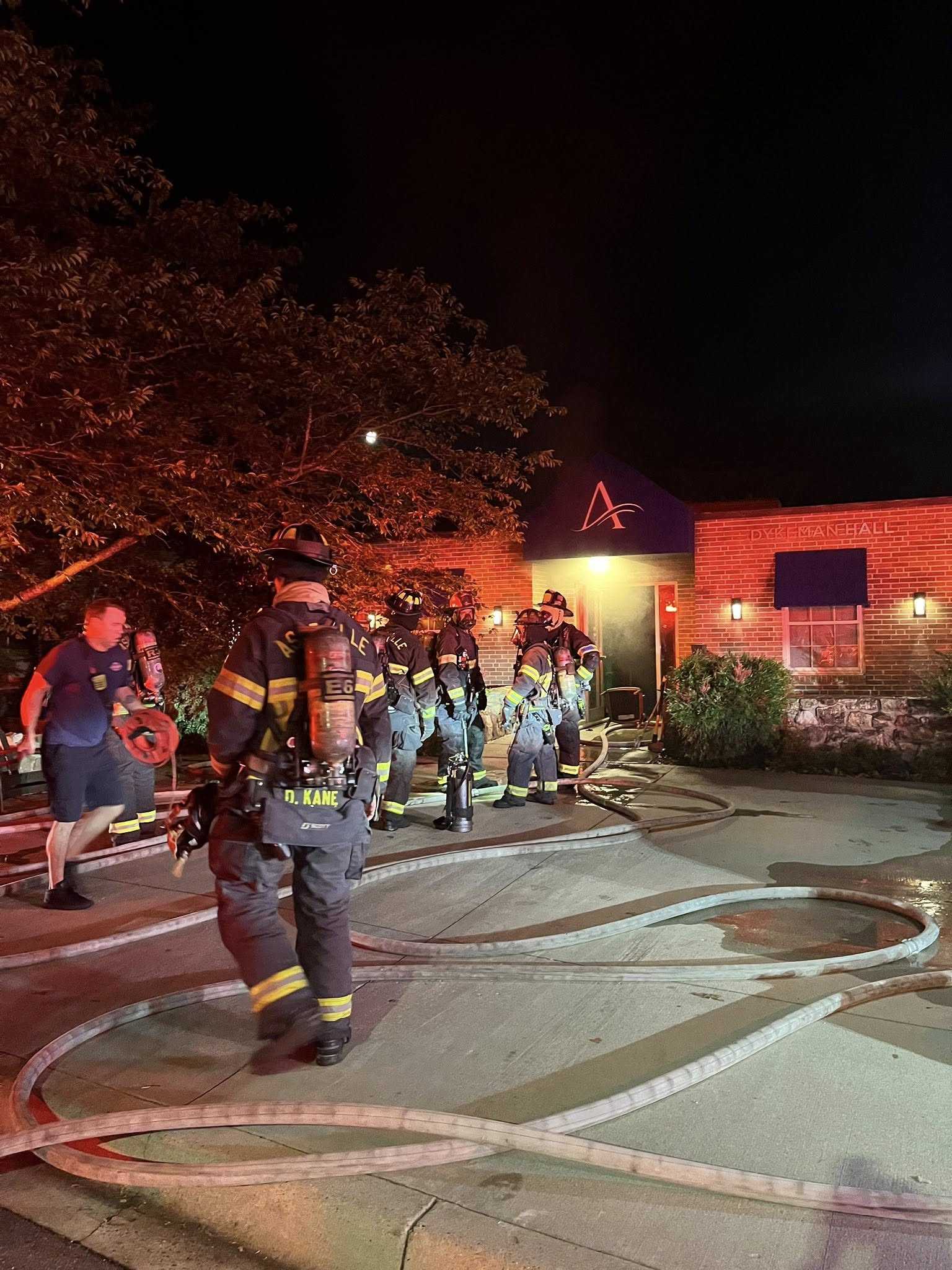 Fire reported on university campus overnight